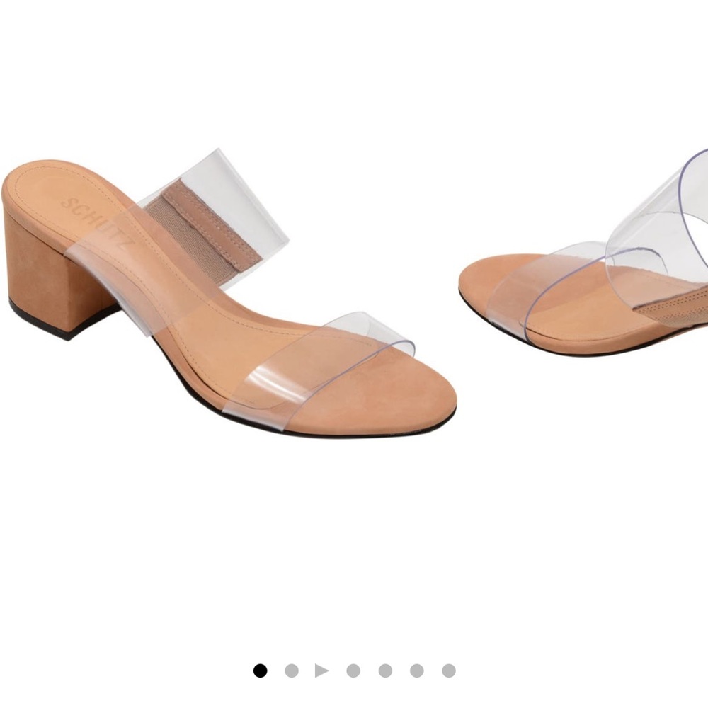 Schutz Victorie slide sandal in honey nubuck